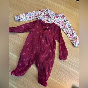 2 piece Honest brand newborn sleepers